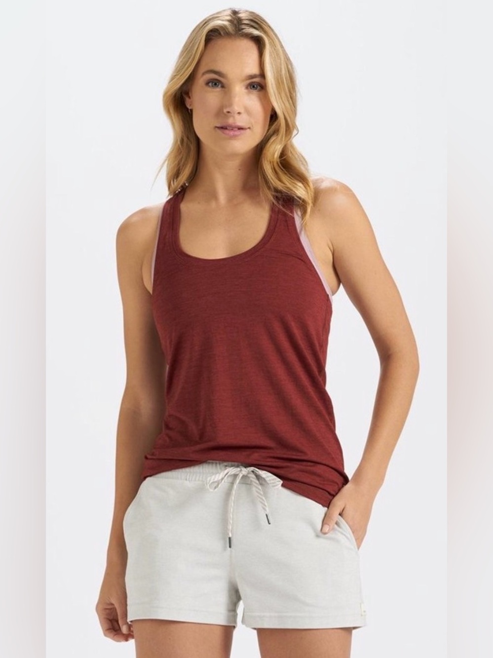 Vuori Racerback Tank Top - Burgundy